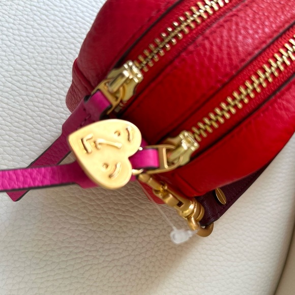 Tory Burch NWT Perry Patchwork Hearts 💕Mini Bag Leather Crossbody Adjustable - Picture 10 of 14
